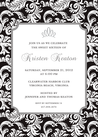16th birthday party invitations
